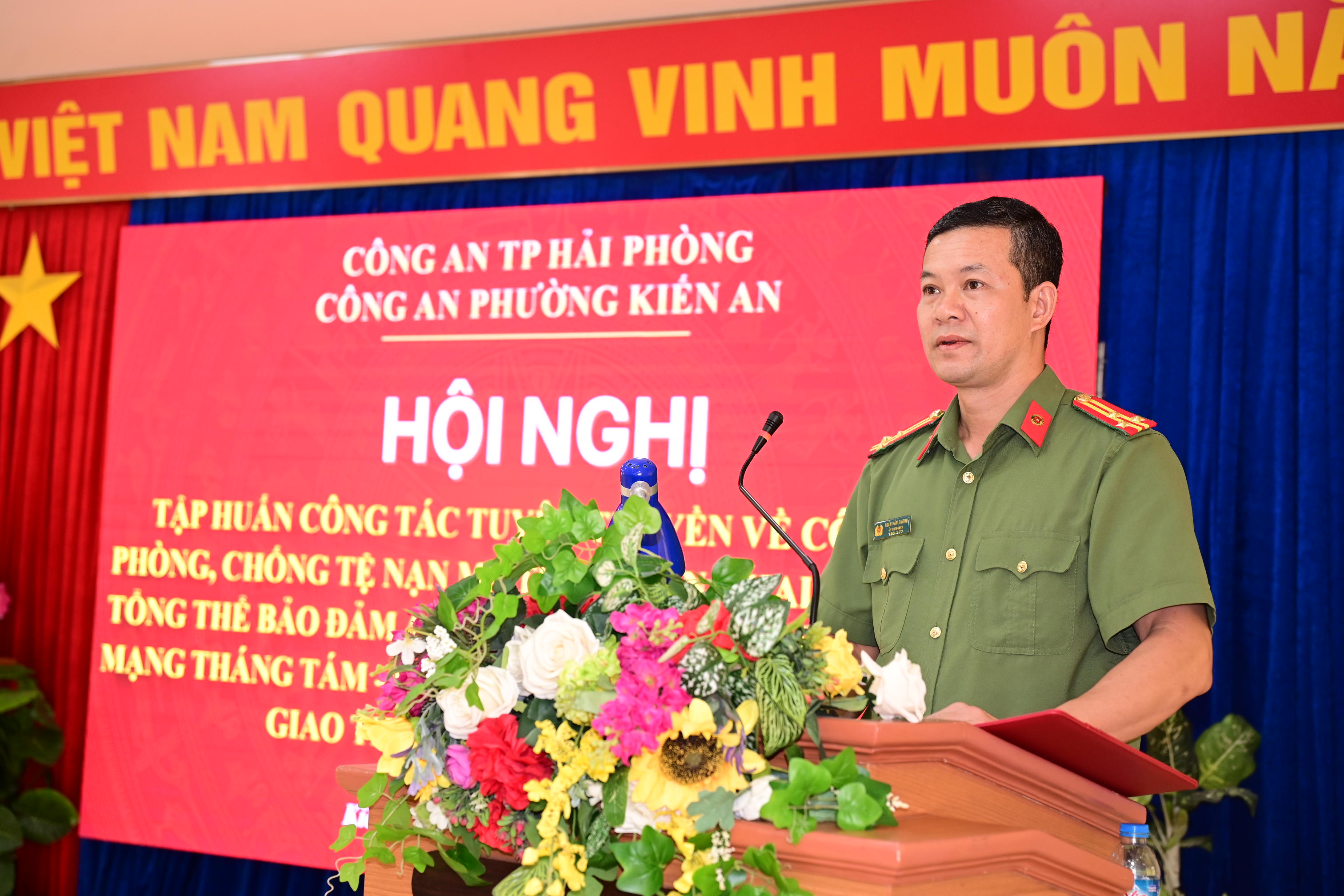 Công an phường Kiến An: Tuyên truyền về phòng, chống tệ nạn ma tuý, triển khai phương án tổng thể bảo đảm an ninh trật tự Lễ kỷ niệm 80 năm Cách mạng Tháng Tám, Quốc khánh 2/9